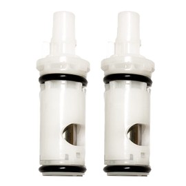 Jadiver GM 1224 1224B Cartridge Replacement Compatible with 2 Handle Faucets and Tub Showers, Durable Brass and Plastic -2 Pack