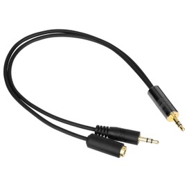 Movo MV-RC300 3.5mm TRS to TRS Line to Microphone Attenuator Cable (-25dB) with Headphone Monitoring for DSLR's, Zoom, Tascam, Mixers, and More