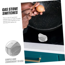 Hohopeti 5 Piezas perilla de interruptor de metal perilla de parrilla profile Perillas de de gas reemplazos universal Botones de control de estufa de gas botón mando horno