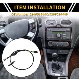 REPAIROCK Automatisches Getriebeschaltkabel für Jeep Wrangler 2007-2010 Automatischer Getriebeschalthebelkabel Nr. 52060164AC/52060164AD Metall Schwarz