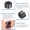 uxcell 10 Pcs Aluminum Spacer, 1/4" Bore x 1/2" OD