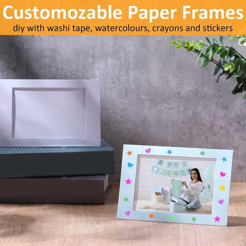 Maitys 100 Pieces Paper Picture Frames for 4 x 6