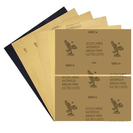 12 Pcs Sandpaper TONZACK Automotive Sandpaper 5.5"x9" Wet Dry Sandpaper Assortment for Car Headlight Repair Wood Metal Sanding180/240/320/600/1000/1500 Grit