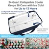 Picnic at Ascot 8025-BLB 42 Can Hybrid Semi-Rigid Folding Cooler,