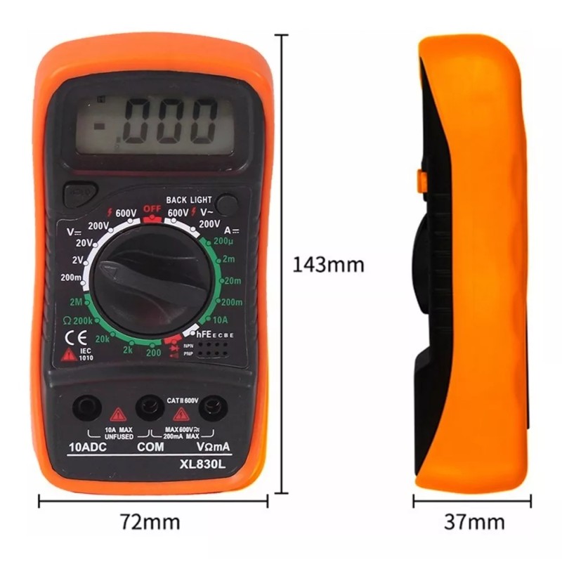 CODYTAVAREZ Multimetro Digital Profesional Xl830l