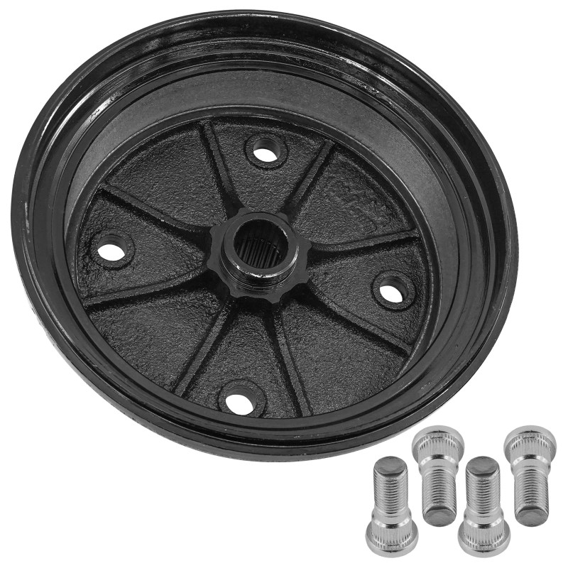 Caltric Front Brake Drum Wheel Hub w/ Bolts fits Kawasaki
