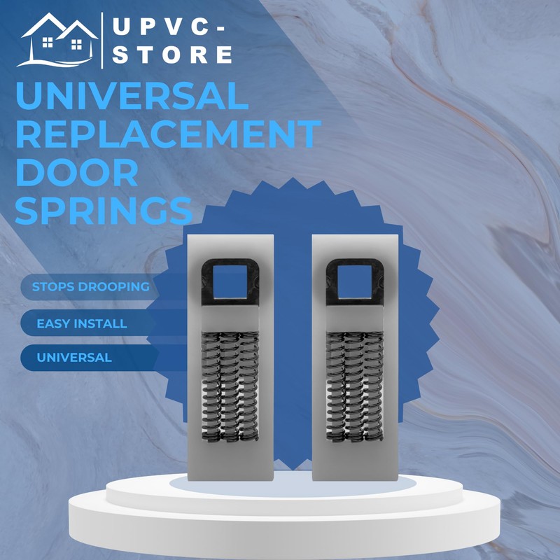UPVCSTORE uPVC Replacement Door Handle Springs Cassette Pair - Stop