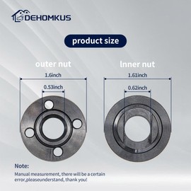 Angle Grinder Flange Nut for Dewalt Ryobi Milwaukee Makita Black & Decker 193465-4 224399-1 224568-4 Metal Lock Nut Kit (2/Pack)