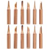 Gasea 12pcs Soldering Tips Kit 900M Lead-Free Copper Solder Iron