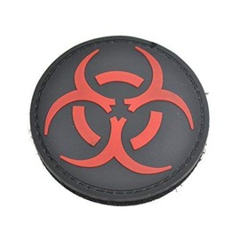 Patch Nation Biohazard PVC Airsoft Velcro Emblem Badge Red