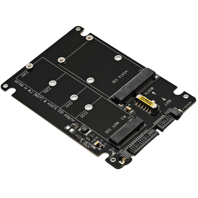 Sintech M.2 SATA 3.0,mSATA to SATA or USB Adapter 2-in-1