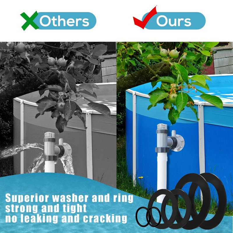 KINBOM 6pcs O-Ring Rubber Washer Set, Large Strainer Rubber Washer