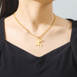 VASSAGO Stainless Steel Africa Berbers Symbol Necklace African Necklace Ethnic Berbers Tribe Islamic Muslim Arabic Necklace Jewelry Gift for Men Women, Stainless Steel, No Gemstone