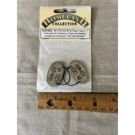 Unbranded Miniature Dollhouse Fairy Garden Decorations Signs No Cats Allowed Set Of 2