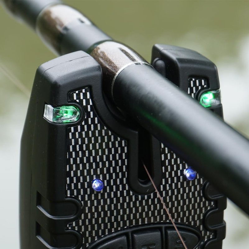 Carp Fishing Bite Alarm and Swinger Set Water Resistant Blue