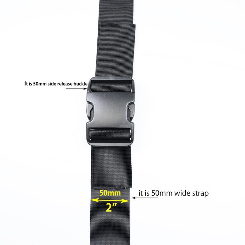 Ahijklmn Plastic Side Release Buckle Clips 50mm Heavy Duty Plastic