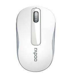 Rapoo M10 Plus kabellose Maus wireless Mouse 2.4 GHz Computermaus 1000 DPI Sensor 12 Monate Batterielaufzeit ergonomisch für PC & Mac - weiß