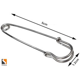 Stadux 30Pcs Large Safety Pins, 2 Inches Strong Safety Pins For Hefty Materials Like Blanket Quilt Upholstery & Fabric, Stainless Steel Sliver