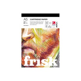 Frisk Cartridge Drawing Sketching Paper Pad A5 200gsm, White