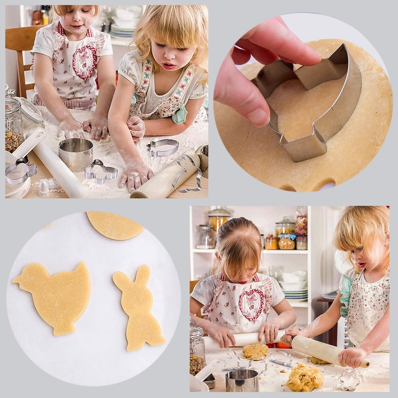 CLHXWU Easter cookie cutter, 12 pieces cookie cutters, Easter, egg,