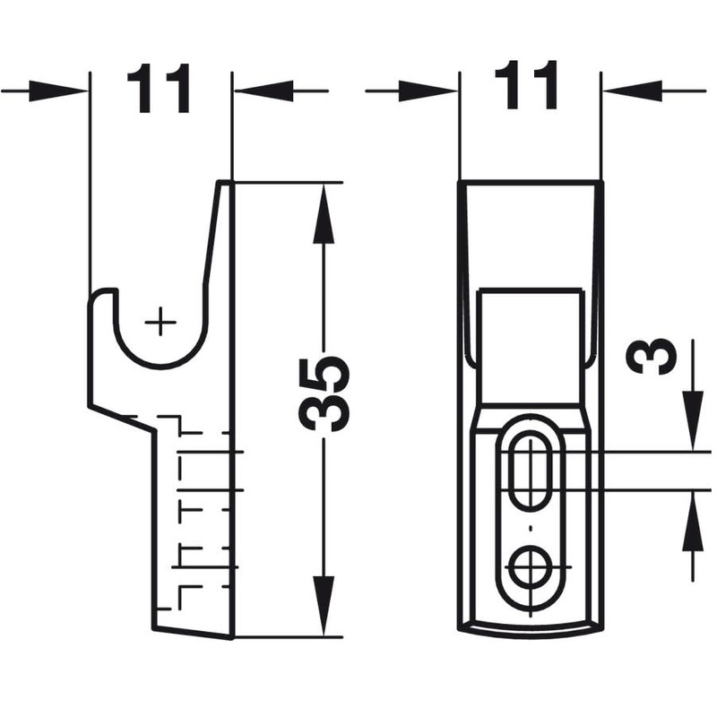 Hook Clip for Opening Push Pull, Mini Latch for Doors