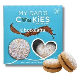 My Dad’s Cookies Chocolatta – 3 Boxes, 4 Sweet Treats Each – Gluten-Free Chocolate Sandwich Cookie – Nut-Free, Dairy-Free, School Safe Rich Cream-Filled Crispy Snacks for Kids & Adults