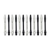 BIPY 12/Pack Dart Shafts in Black and Silver 2BA Metal