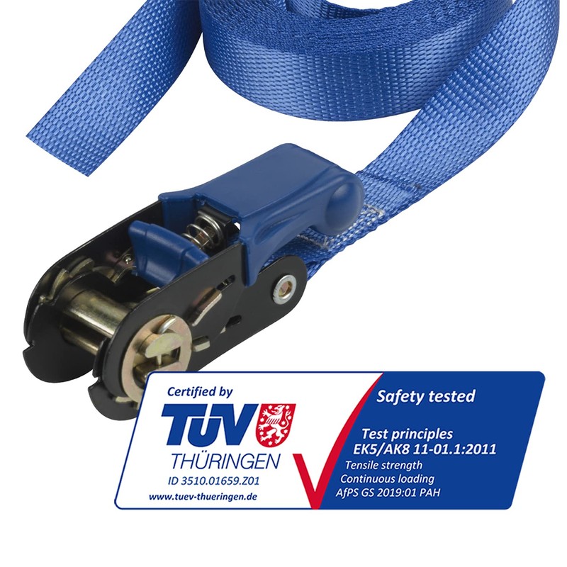 Master Lock 4365EURDAT Ratchet Strap, Blue, 5m x 25mm strap