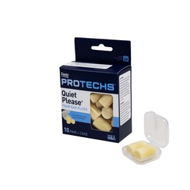 Flents Ear Plugs, 10 Pair with Case, Ear Plugs for Sleeping, Snoring, Loud Noise, Traveling, Concerts, Construction, & Studying, Contour to Ears, NRR 29