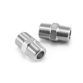Beduan 3/4" Male to 3/4"Male NPT Hex Nipple Stainless Steel Pipe Fitting (Pack of 2)