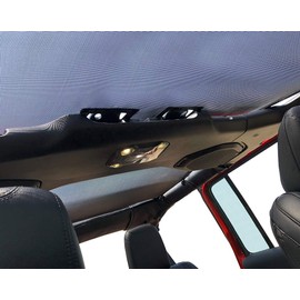 Shadeidea Sun Shade Compatible with Jeep Wrangler JL Unlimited (2018-2023) 4 Door Front and Rear-Black Mesh Screen Sunshade JLU Top Cover UV Blocker with Grab Bag-10 Year Warranty