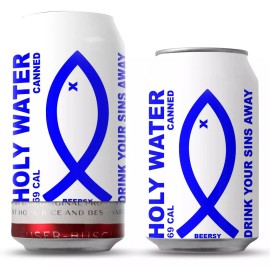 Beersy Canned Holy Water Beersy Silicone Sleeve Hide a Beer (GLOW IN THE DARK)