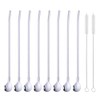 SBOMHS Reusable Straws Spoons 18/8 Stainless Steel Pack of 8