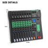 8 Channel Audio Mixer with Reverb, Bluetooth, USB Port, 48V