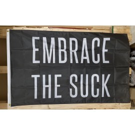 Unbranded Motivation Flag FREE SHIP Embrace The Suck Mental Strength USA Sign 3x5’