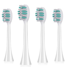 Replacement Brush Heads, FXQQZZ A2 Electric Toothbrush Replacement Toothbrush Heads, Standard Type, W Shape 4 Pack