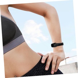 Mikinona 4/3 Wrist Band Strap Smart Watch Accessory Sturdy Odorless Comfort Fit Black