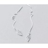 Iszie 925 Sterling Silver Feather Leaf Chain Threader Dangle Pull