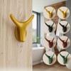 Household Storage Bathroom Hook Towel Hooks 8-Pack Plastic Ox Horn