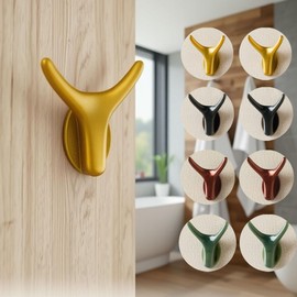 Household Storage Bathroom Hook Towel Hooks 8-Pack Plastic Ox Horn Wall Hooks – Durable Multi-Purpose Hangers for Kitchen, Bathroom, Bedroom – Organize Coats, Hats, Bags, Cups, Keys