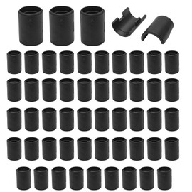 Luomorgo 52 Pcs 7/8 Inch Wire Shelf Clips, Plastic Shelf Lock Clips for 7/8" Post Shelving, Heavy Duty Wire Shelving Clips Replacements for Shelves, Racks (Black)
