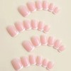 Ztcily Künstliche Nägel, kurz, natürlich, rosa, weiß, quadratisch, günstig, für