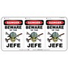StickerDad Danger Beware of The JEFE Hard Hat Helmet Sticker