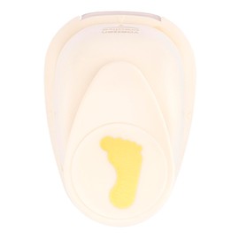 Vaessen Creative Motif Punch Foot – 1.4 x 2.4 cm – Punch for Craft Paper, Coloured Paper, Scrapbook Paper or Decoupage Paper, White/Gold