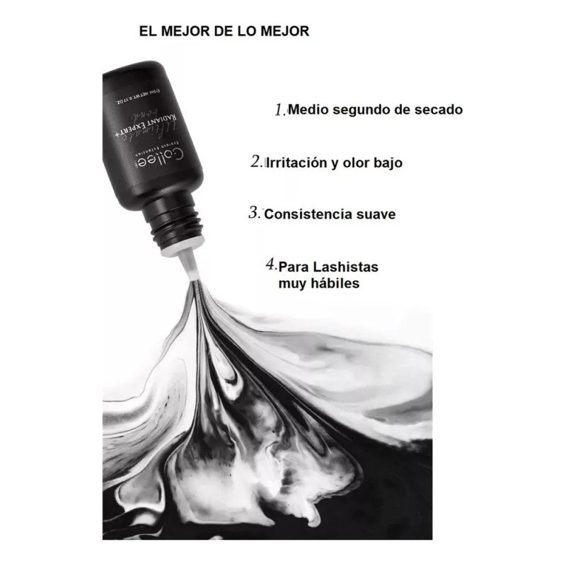 Pegamento Golle Negro Radiant Expert Secado Rápido Negro