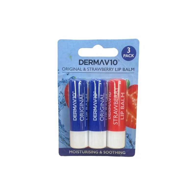 Derma Tech Solutions 3 Pack Dry Chapped Soften Soothe Lip