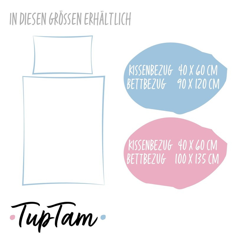 TupTam Children's Bed Linen Patterned 2-Piece Reversible Bed Linen, Colour: