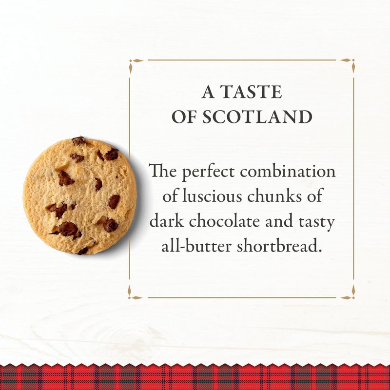 Walker's Shortbread Gluten Free Chocolate Chip Cookies, All-Butter Shortbread Cookies,