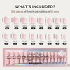 MelodySusie Short Square French Nails Tips - 160Pcs 16 Sizes