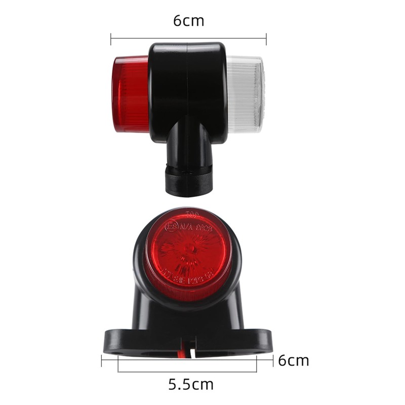 Krtopo 2 x Side Marker Lights 12 / 24 V
